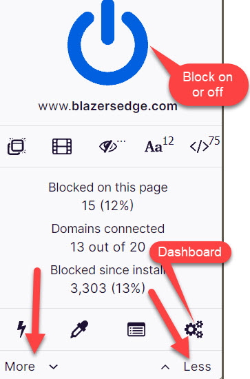 Ublock on off