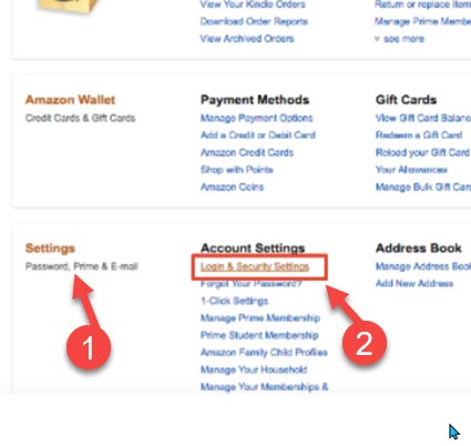 Amazon 2 step authentication setup