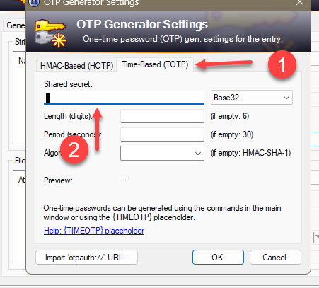 actually setting up OTP generator