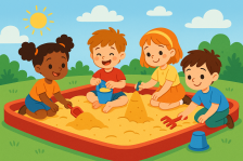 Children playing in a sandbox