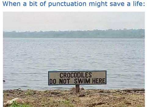 Crocadiles do not swim here