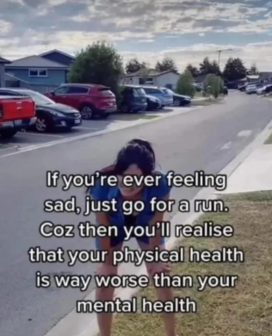 Exhausted runner