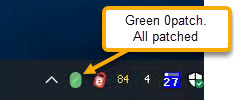 0patch icon in system tray