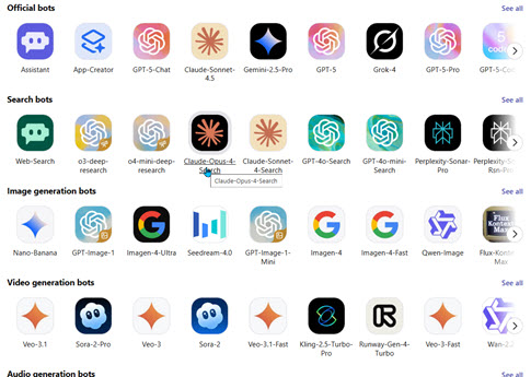 Poe's dashboard list