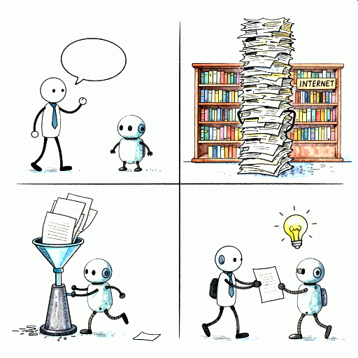 Man using an AI agent