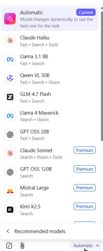 Brave Model Options