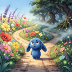 A cartoon character wondering which path to take