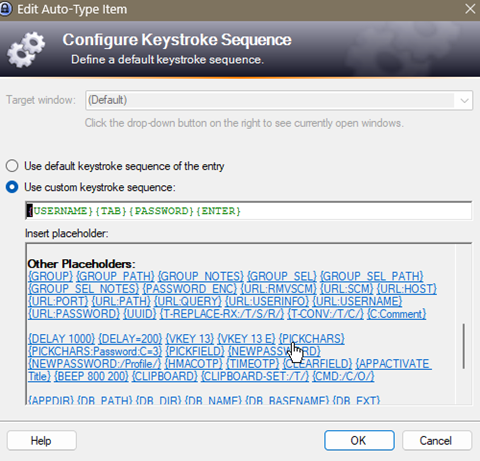 Tailored autotype sequence